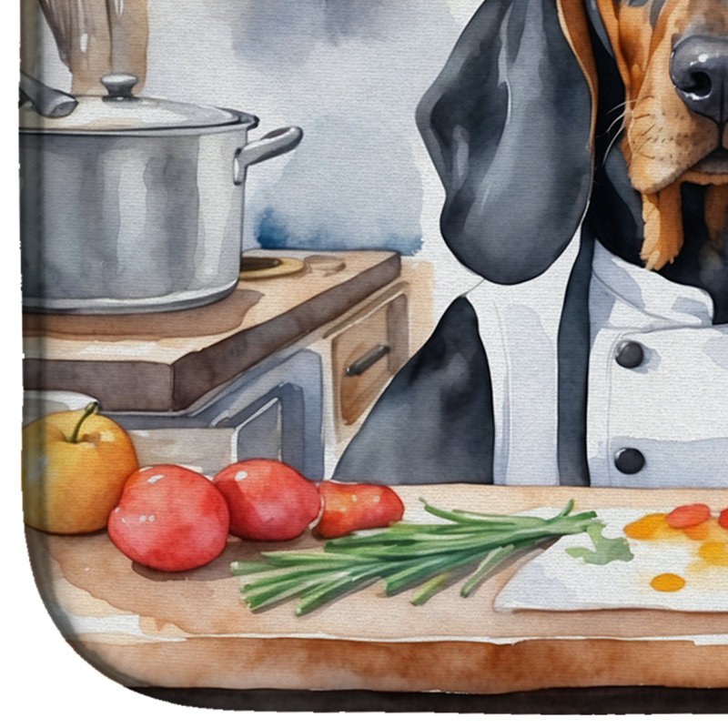 Tapis noir et brun clair Coonhound The Chef
