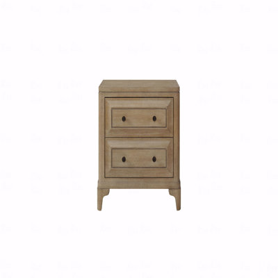2-Drawer Nightstand With Sand Finish