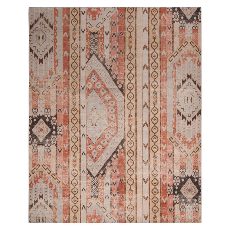 Distressed Homage Hand Knotted Wool Area Rug, Rectangle 8' x 10'