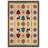 Trayas Collection Digital Print Cotton-Polyester Animal Print Colorful Rug-924833960