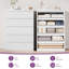 Commode de rangement verticale à 5 tiroirs: rangement compact pour la maison-1101302939