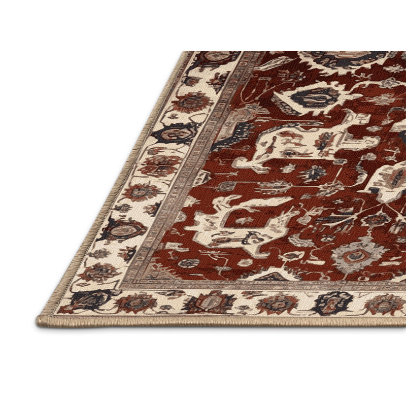 Tapis brun lavable à la machine, Rectangle 7 pi x 9 pi