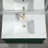 36" Floating Bathroom Vanity, Engineered Stone Top, Soft-Close Drawer, LED Light, Green Finish-1176167329