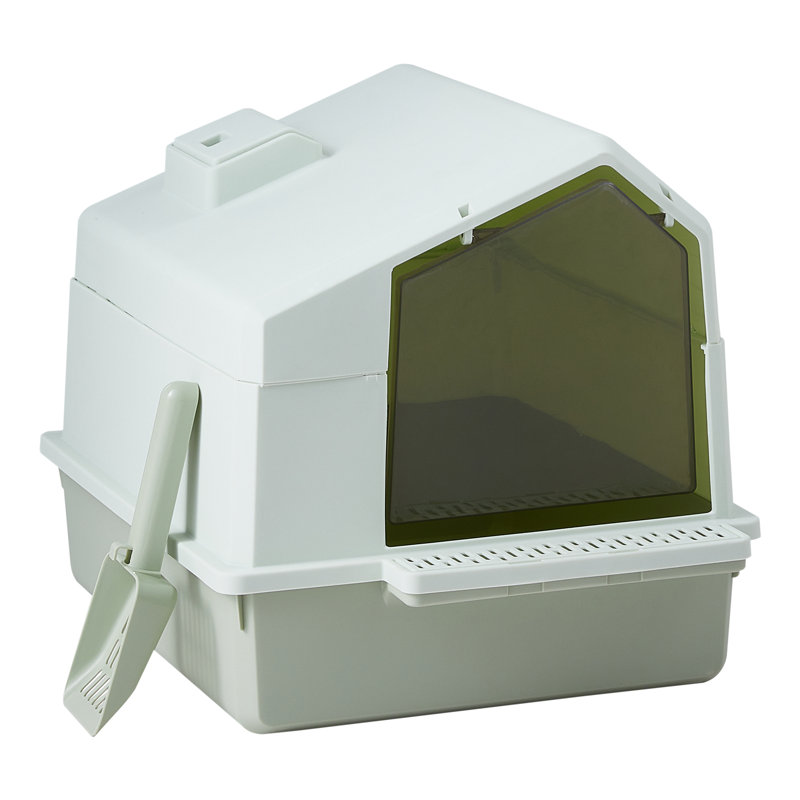 Polyethylene Plastic Enclosed Litter Box with Scoop