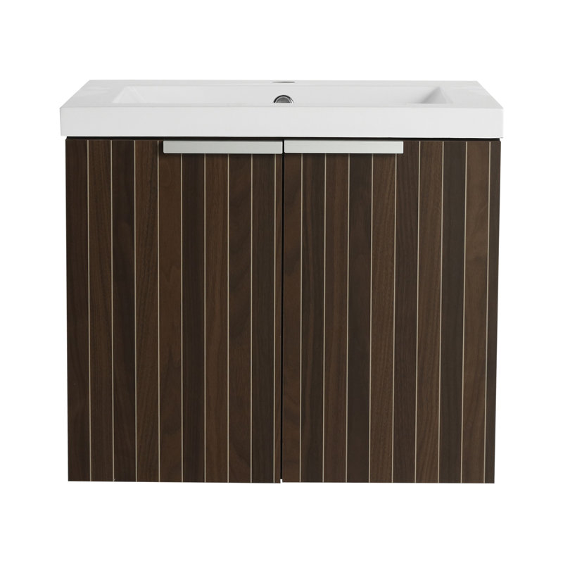 Armoire de salle de bain 24 po avec lavabo en résine