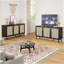 Buffet avec 3 portes en rotin et armoire de rangement pour le salon du vestibule-230329698