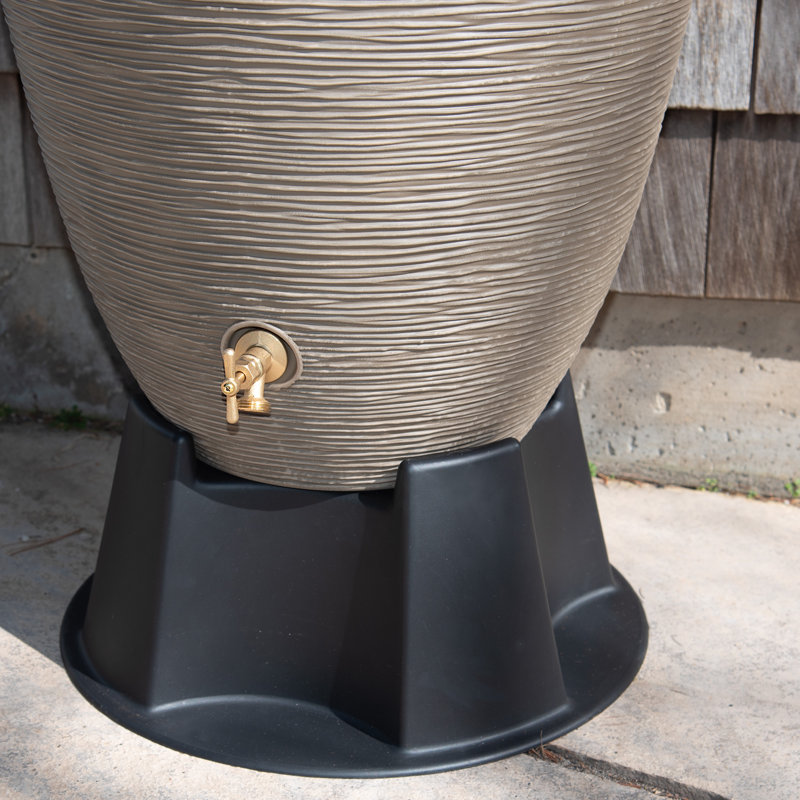 Baril de pluie en polyéthylène Rts Home Accents, Brun / Noir