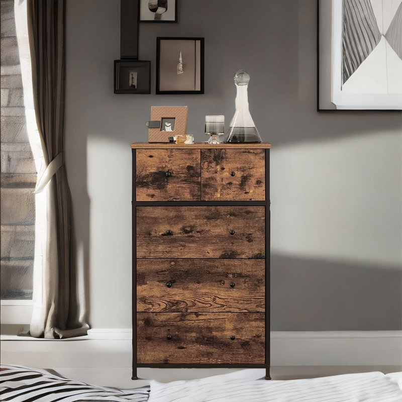 5 Fabric Drawer Bedroom Dresser Storage Organiser