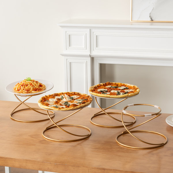Mercer41 Lesly Pizza Pan Serving Platter Display Riser Stand & Reviews ...