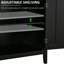 Buffet café avec tablettes intérieures réglables et 2 portes, armoire de cuisine noire pour vestibule ou salon, construction, l 41,75 po x P 17,75 po H 35,5 po