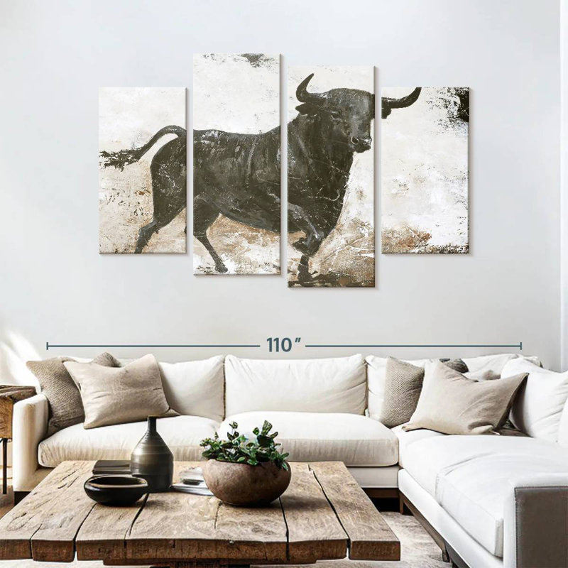 Brampt Black Bull, 54" H x 84" W