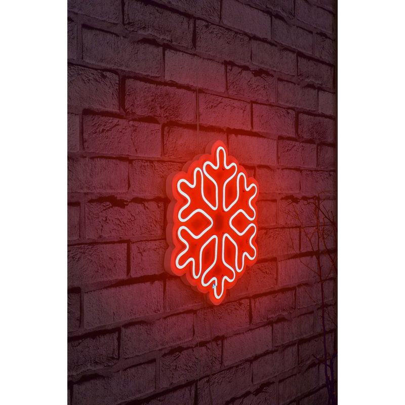 Bande lumineuse néon flexible à DEL, 11,8 po x 10,2 po x 0,8 po | Étanche IP67, 12 V CC, 470 lumens, rouge | Gabarit en mousse de PVC, système de suspension murale intégré | Parfait pour la décoration intérieure, les fêtes et les événements