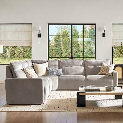 Canapé modulaire inclinable électrique surdimensionné de 124 po Majida avec siège inclinable Majida