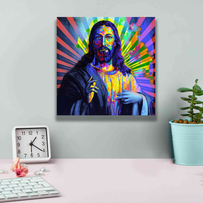 Red Barrel Studio® «Colorful Christ I» par Epic Art Portfolio, art mural sur toile