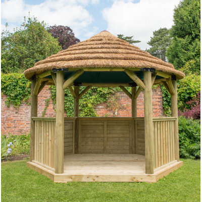 4 x 3.5m Solid Wood Gazebo
