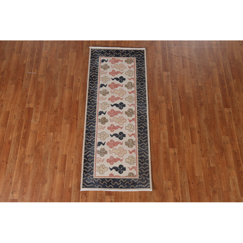 One-of-a-Kind 2'4" X 5'10" Runner Wool Area Rug in Ivory