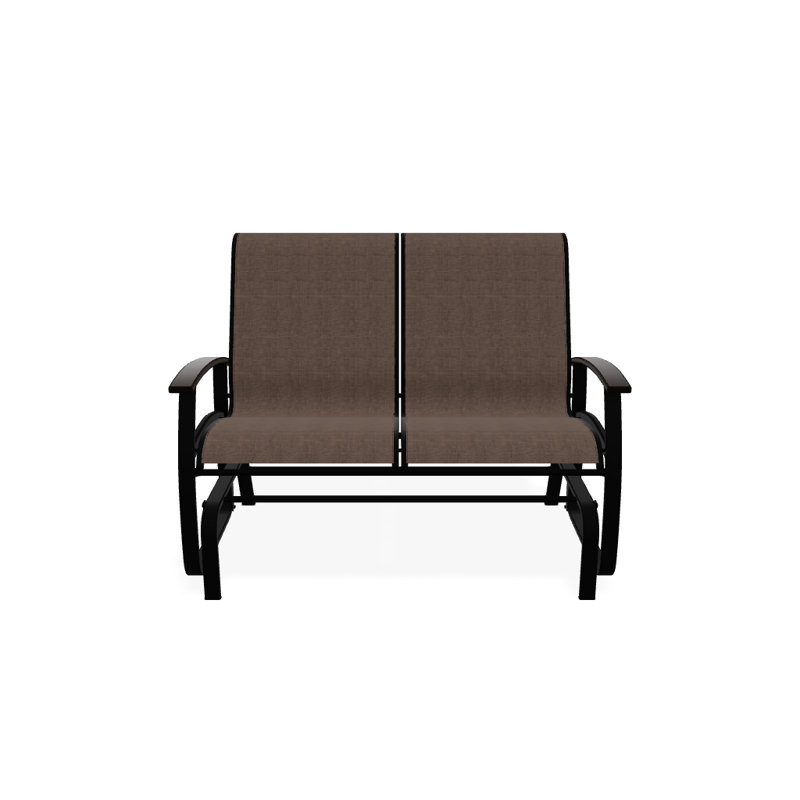 Belle Isle Outdoor Glider, Classic Graphite P30, Textured Snow, Titanium Sunbrella®
