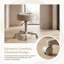 Tabouret de maquillage à hauteur réglable avec roulettes silencieuses, parfait pour la chambre à coucher