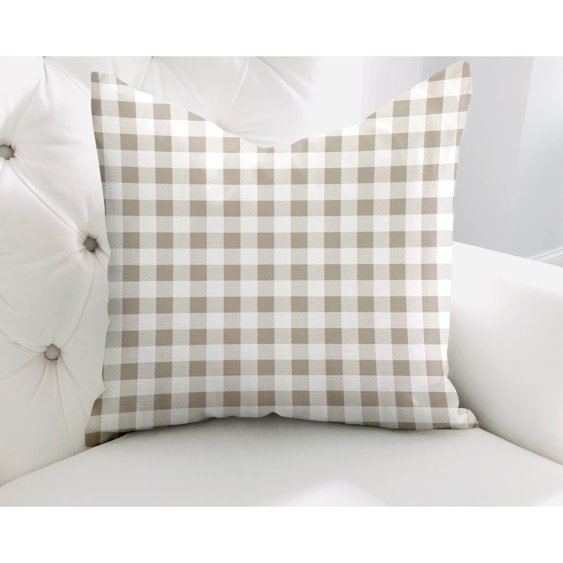  Housse et insert de coussin en coton Margot, Beige, L 15 po x H 15 po