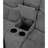 Kalen Grey Chenille Sofa W/ Drop Down Table