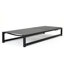 Chaise longue d'extérieur en noir et gris - Patio moderne en aluminium et en maille avec construction respirante
