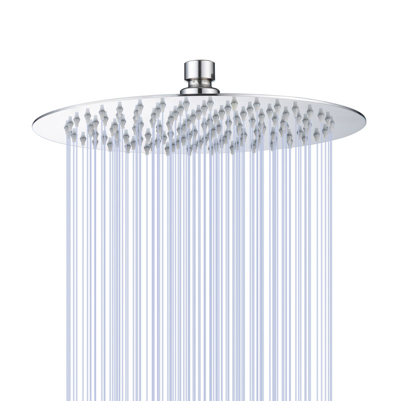 Pomme de douche fixe Rain, Nickel brossé