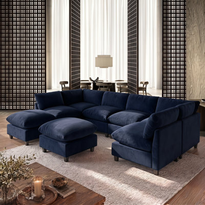 Canapé modulaire surdimensionné 8 places de 138,29 pouces de large avec design composable