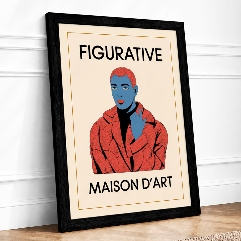 Figurative Maison Modern - Framed Print, A1 - 84.1 x 59.4 cm, Black