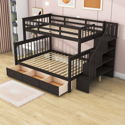 Grafals Twin over Full 3 Drawer Standard Bunk Bed by Harriet Bee -  E1C7A4680D184378BA9A9C5C9A4D500E