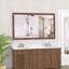 Miroir de salle de bain rectangulaire surdimensionné de 60 po x 36 po avec cadre jaune et corail