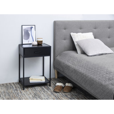 Imel 42cm W Manufactured Wood Bedside Table