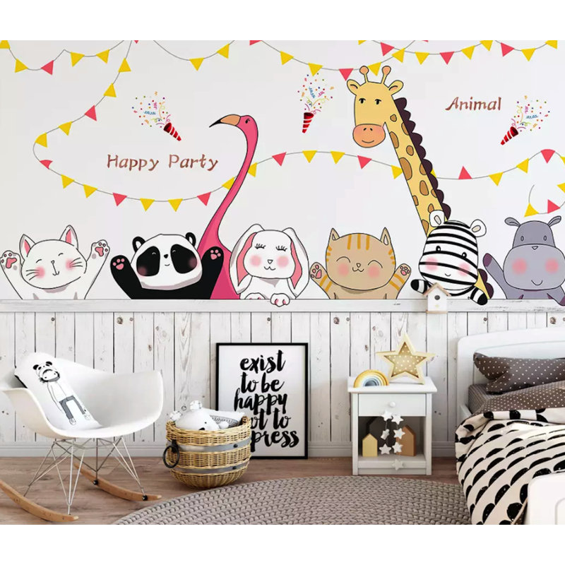 Papier peint amovible de chambre de bébé, L 75 po x l 112 po