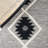 Vermont Hand Loomed Wool/Cotton Southwestern Rug in Gray/Black/Ivory-2026952152