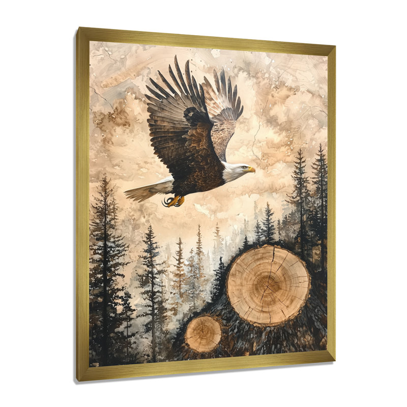 Gelsomina - Animals Canvas Wall Art, H 44 po x l 34 po, Picture Framed, Gold