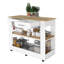 2-Drawer 2-Shelf Kitchen Island White And Light Oak