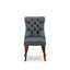 9-piece Modern Dining Table Set includes a Kitchen Table and 8 Platinum Grey Polyester fabric Dinner Chairs with Button tufted Back - Antique Walnut Finish-1793251551-1778855434