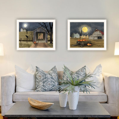 Multicolor Home Wall Decoration: 2 In White Frame. Wood, Paper, 18X14in, 5Lb Framed Decorative Art: . Wood & Multicolor,