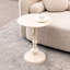 Table de chevet ronde en métal avec tiroir - Table d'appoint de rangement supplémentaire de style vintage, fini noir mat, design élégant