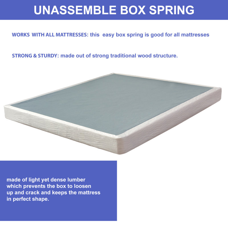 Alwyn Home Tatum Two-Sided Medium Gel Memory Foam Mattress and Box Spring, Twin XL, Low Profile (5")