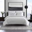 Simple Gray Standard Cotton Reversible 3 Piece Duvet Cover Set-114423080