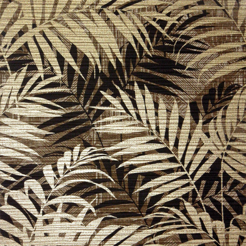 Abrew Palm 3.28m x 5.3cm Metallic Finish Wallpaper Roll