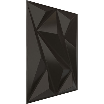 Panneau mural décoratif 3D EnduraWall Marquise l 19 5/8 po x H 19 5/8 po, gris anthracite métallique (couvre 2,67 pieds carrés)