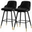 74Cm/65Cm Swivel Velvet Upholstered Counter & Bar Stool With Metal Frame -1846009930-1871061204