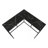 Accent Table, Console, Entryway, Narrow, Corner, Black Marble Look Laminate, Black Metal-2023552151