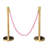 VIP Crowd Control Rope Stanchion (2 Gold Taper Top/Flat Base + 6' Rope)-80151956