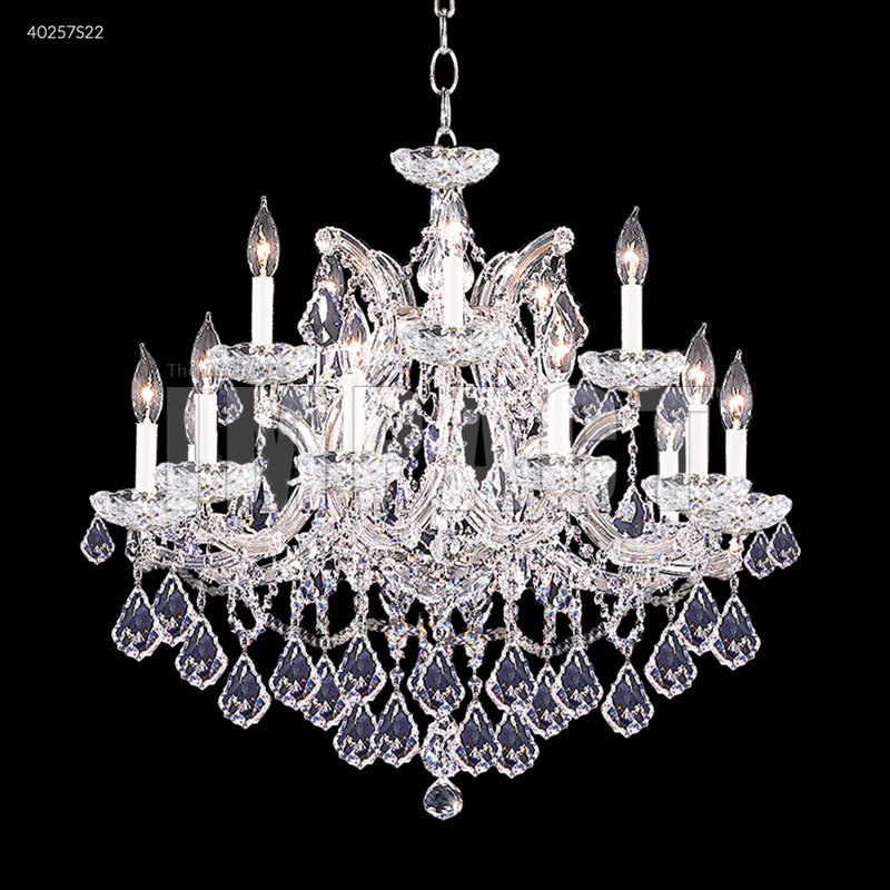 Maria Theresa 16 - Light Chandelier, Silver, Chinese (K9), Clear