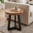 Round Solid Wood End Table