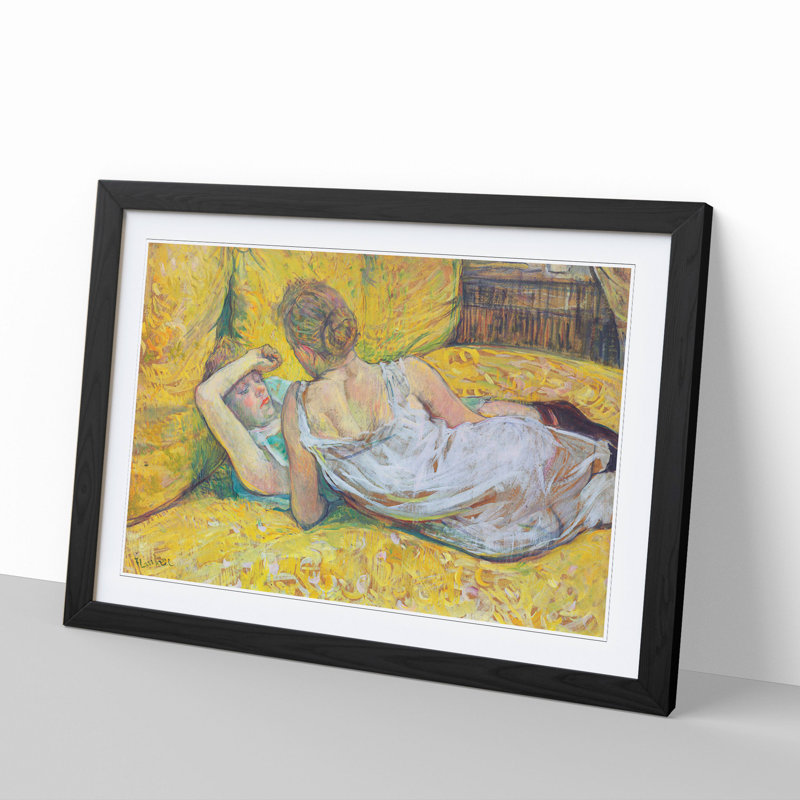 Abandonment by Henri de Toulouse-Lautrec - Picture Frame Painting, 36cm H x 48cm W x 2cm D, Black Framed
