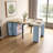 15.6"–59" Extendable Mobile Dining Table With Removable Leaves Power Outlets 3-Tier Storage And LED Lighting