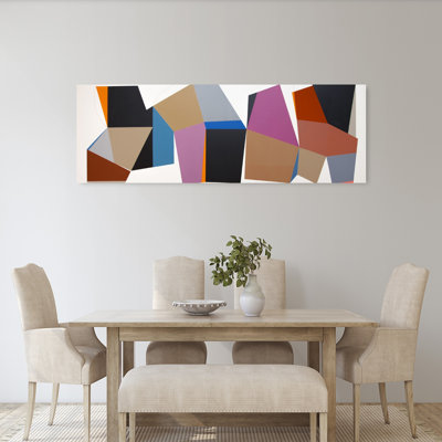 «Geometric Color Blocks», art mural abstrait coloré et audacieux